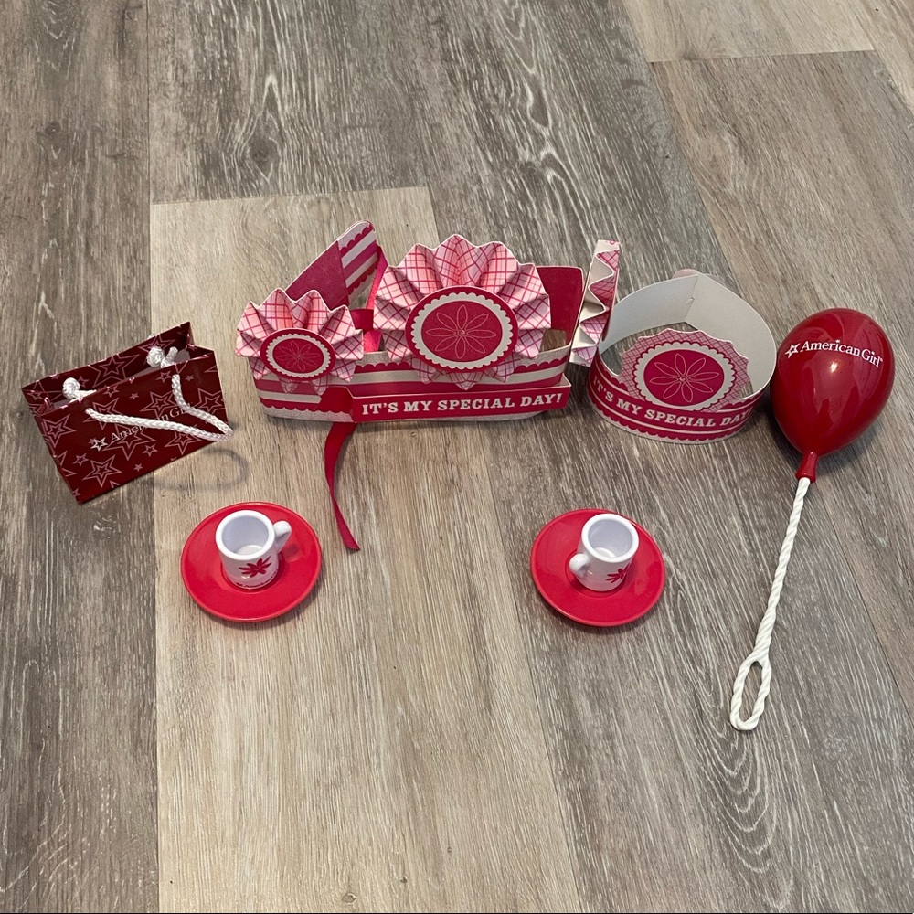 American Girl doll birthday/ tea party set